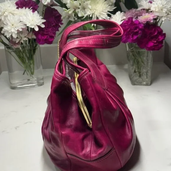 Coach Ergo Pleated Leather 12248 Kisslock Hobo/Shoulder Bag EUC! - Picture 3 of 16